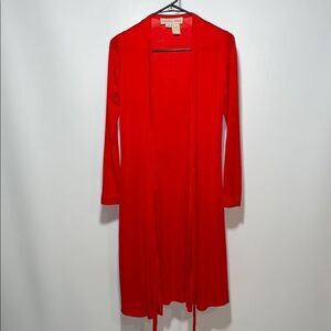 Vintage Red Long Sleeve thin Cardigan